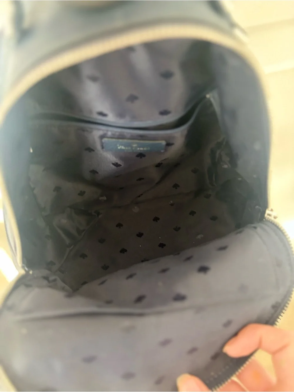 kate spade navy interior mini backpack