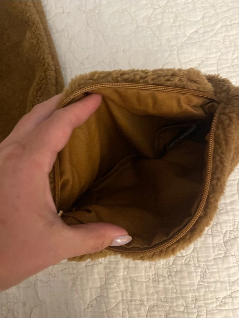 NWT Anthropologie Love Knot Slouchy Bag Large Hobo Tote Faux Fur Brown