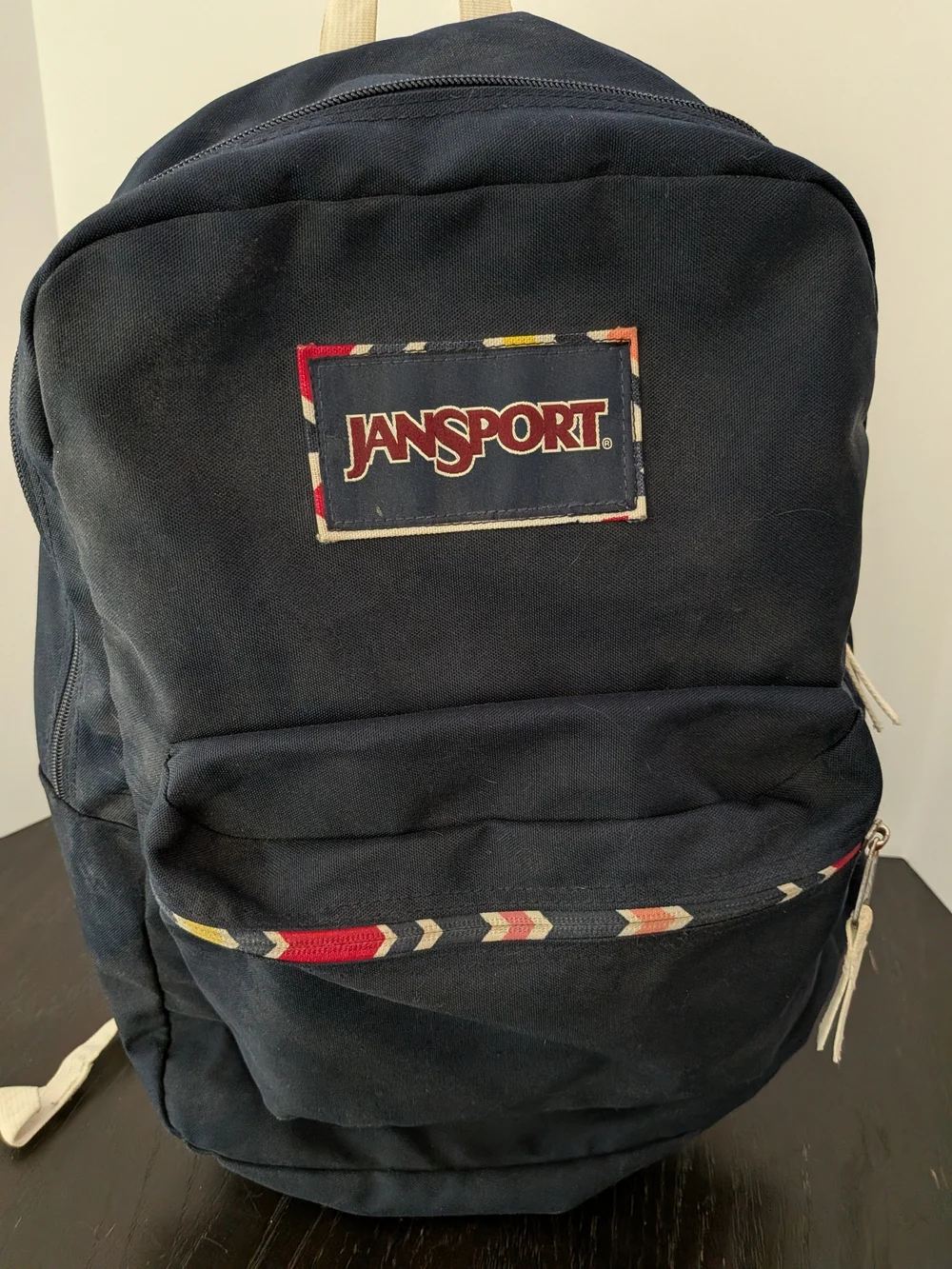 JanSport Navy With Fuchsia Lining Backpack