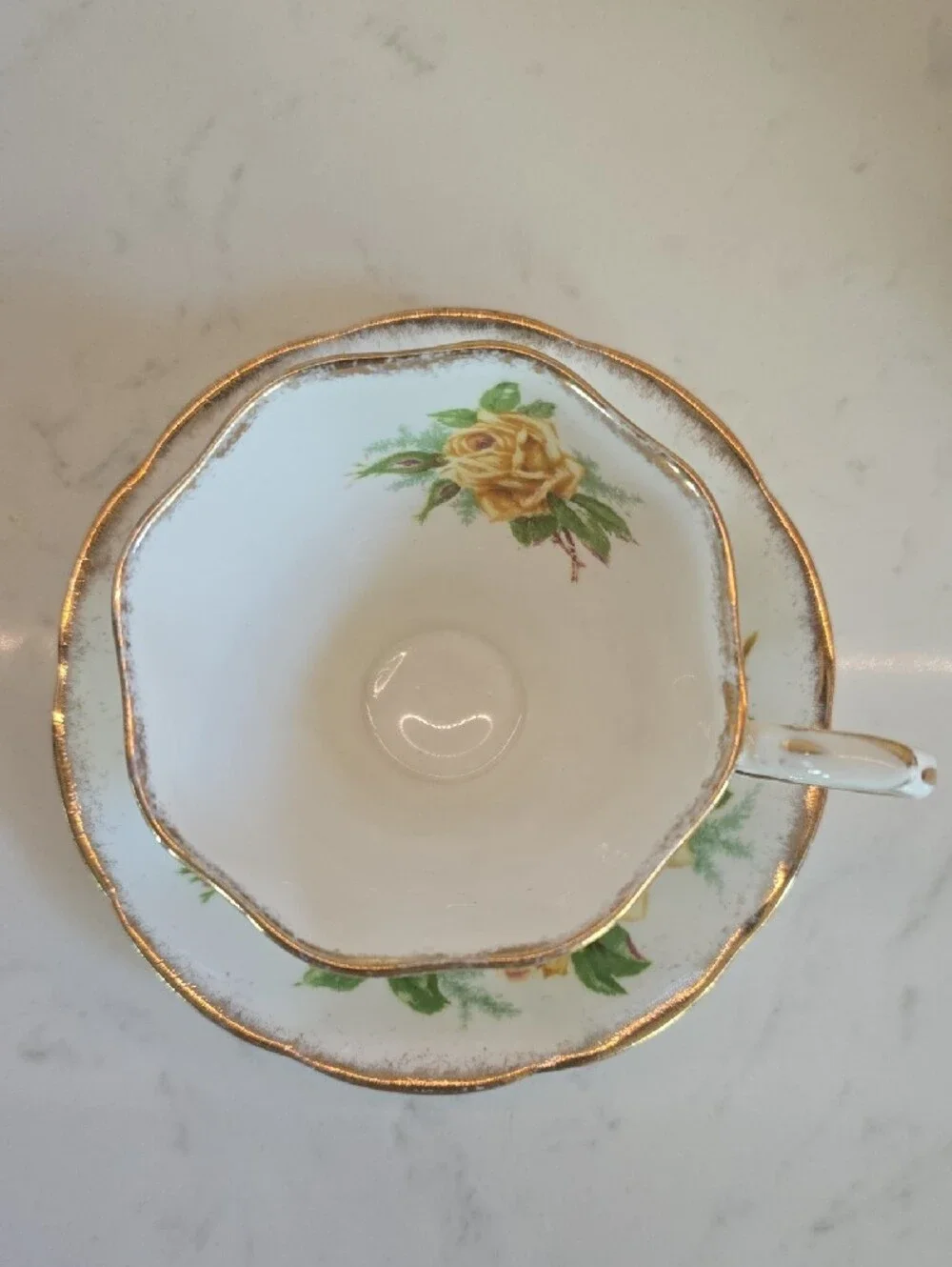 Royal Albert one teacups yellow