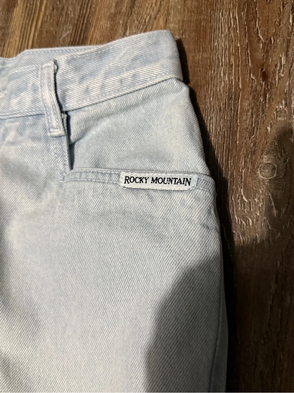 Vintage Rocky Mountain Straight Leg Jeans Women's 9/29 Light Wash 90s Bareback
