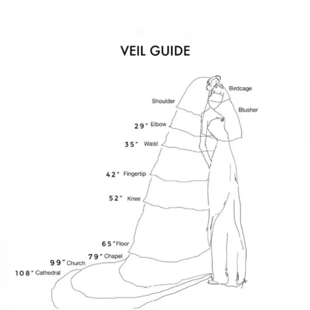 Beaded Pearl Wedding Veil Chapel Length