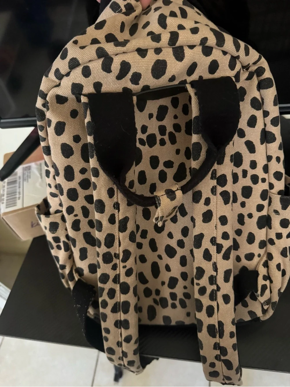 Universal Thread Beige and Black Leopard Print Mini Backpack