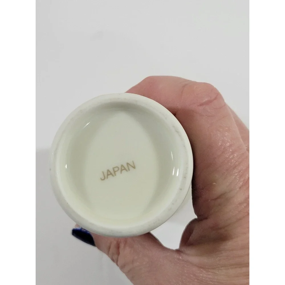 Bud Vase White Floral Butterfly Porcelain Japan 5.75