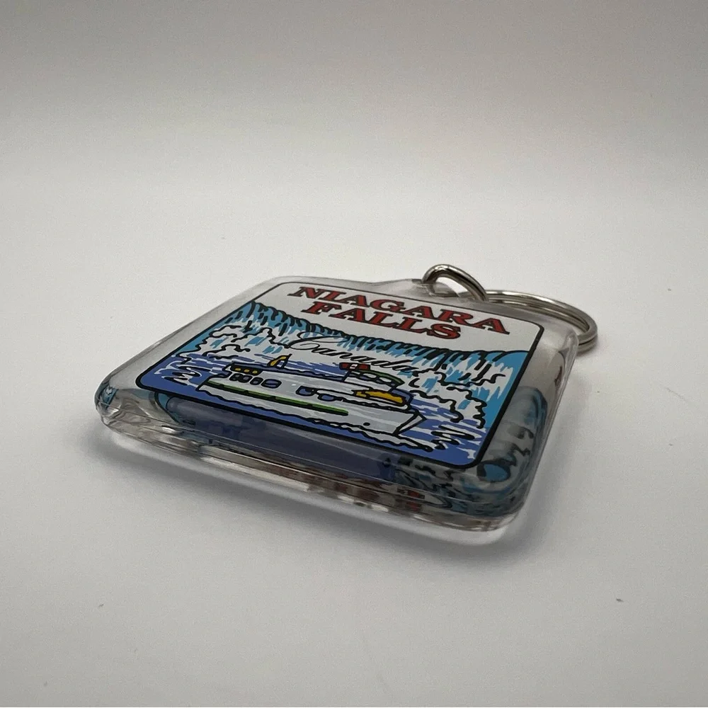 Vintage Niagra Falls Canada Keychain Vintage 90s Acrylic