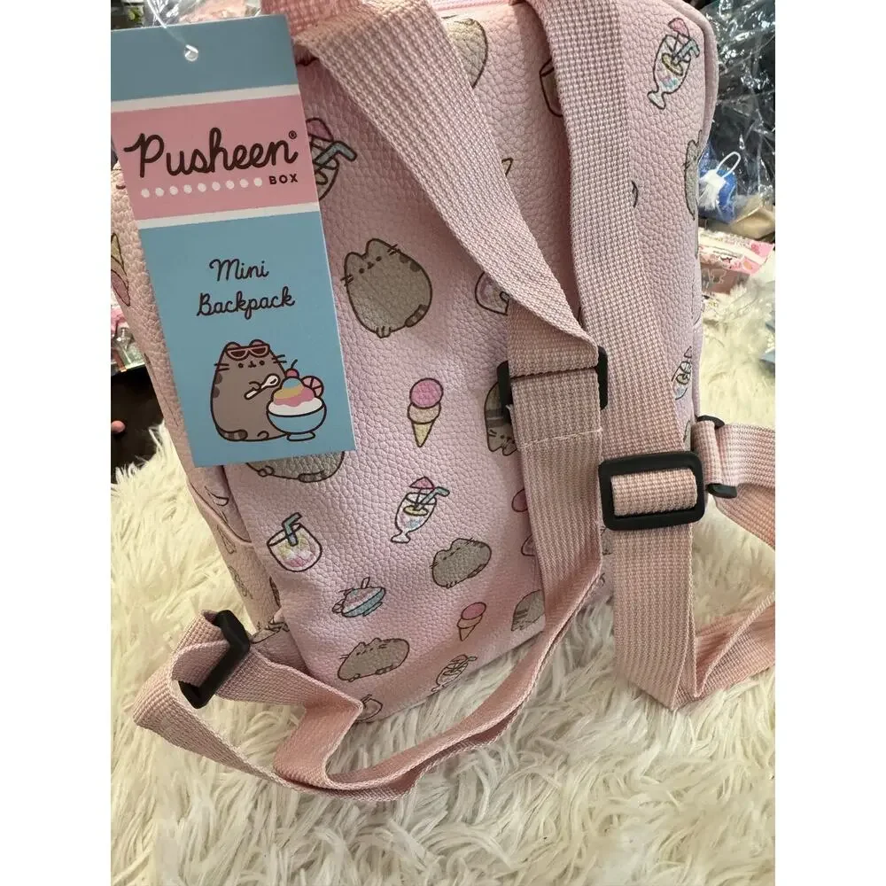 Pusheen the cat small pink backpack pockets zippers limited edition