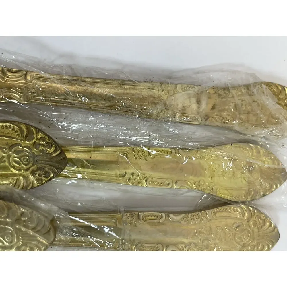 Gibson Gold Electroplated Stainless Steel Flatware Service For 6 - 30 Pc *Read