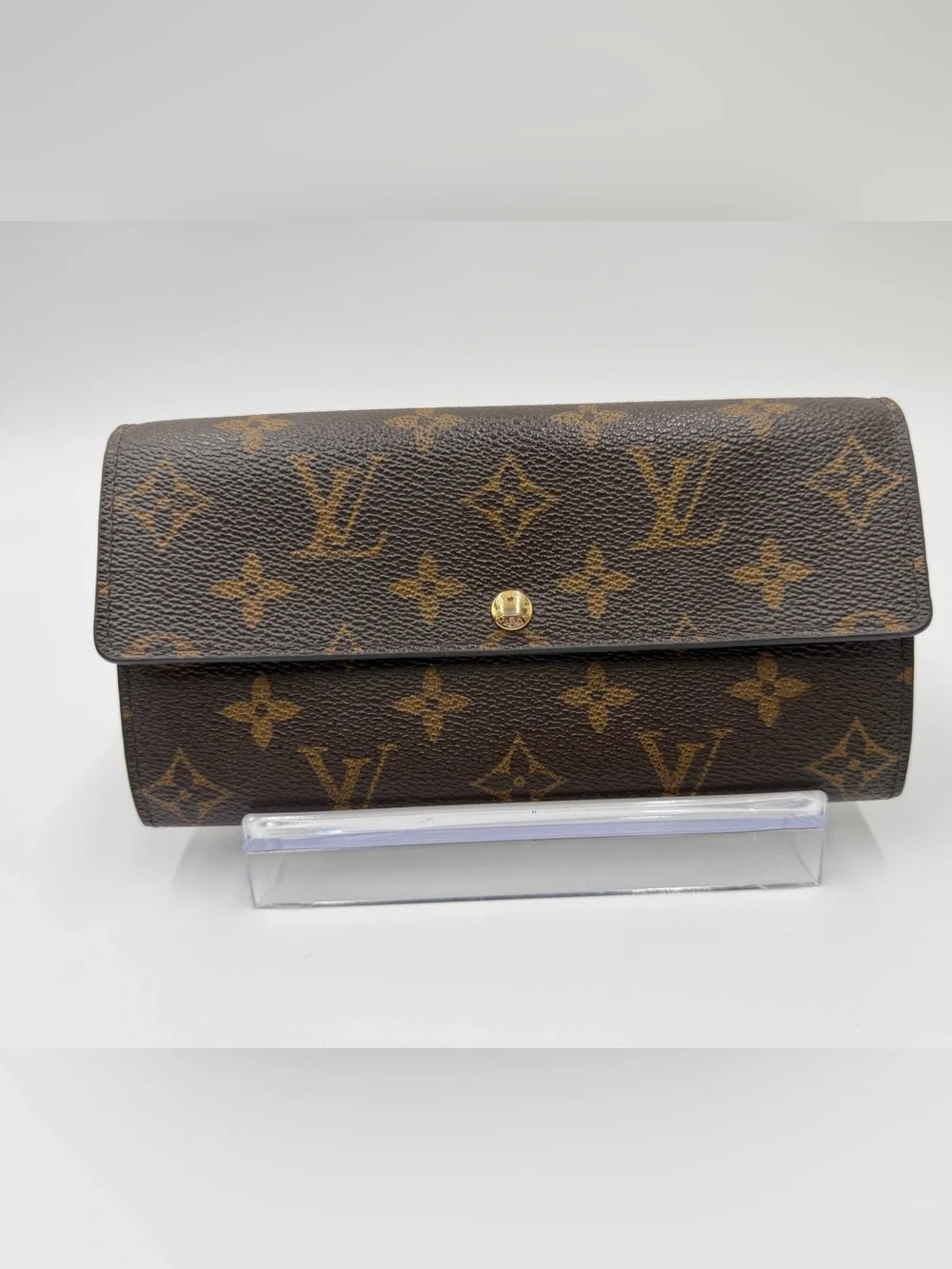 LV Limited Edit Sarah Sprouse x Monogram Wallet w/Pink Leopard Interior Full Set