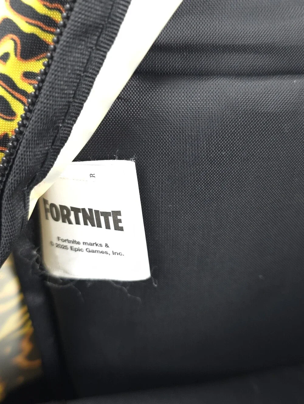 Fortnite Backpack Black Orange Flame School Book Bag Epic Games 2025 Adjustable