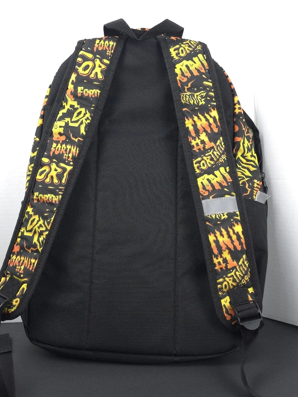 Fortnite Backpack Black Orange Flame School Book Bag Epic Games 2025 Adjustable