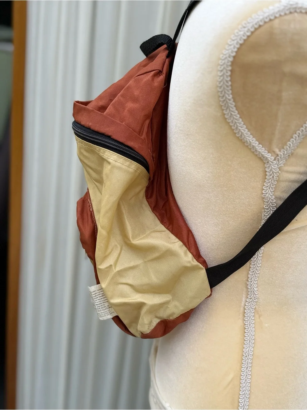 Two-Tone Rust & Tan Mini Backpack