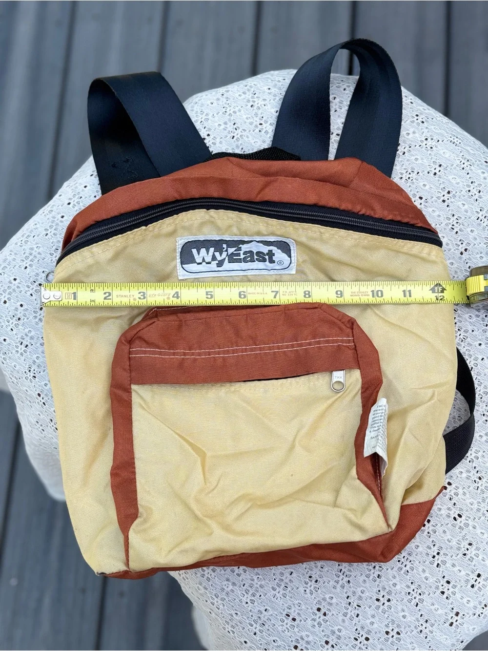 Two-Tone Rust & Tan Mini Backpack