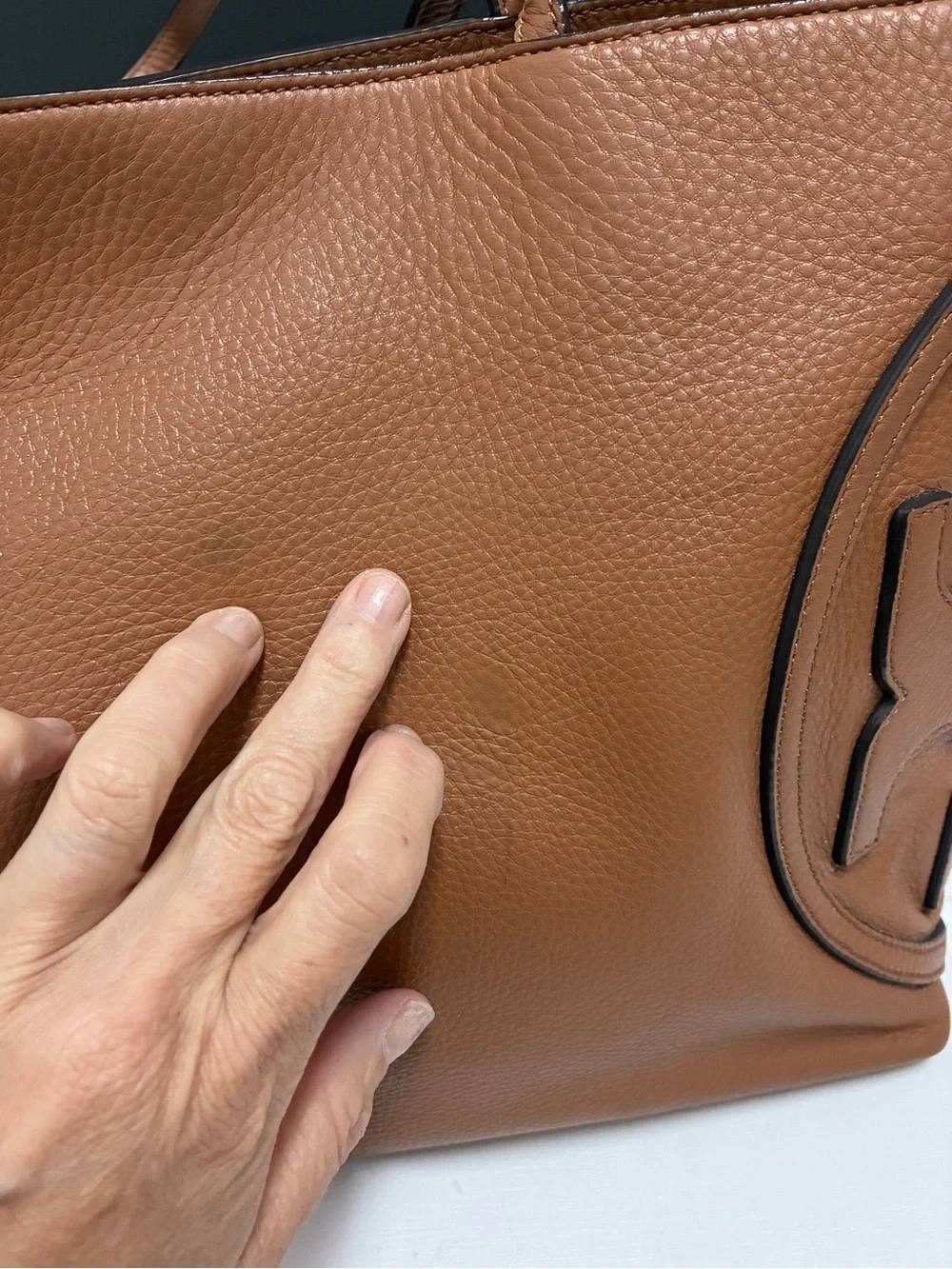 Tory Burch Pebbled Leather Tote Bag