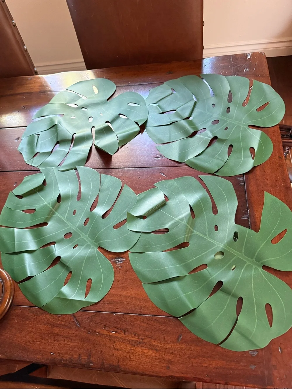 Pottery Barn Palm Leaf Placemat Set of Four