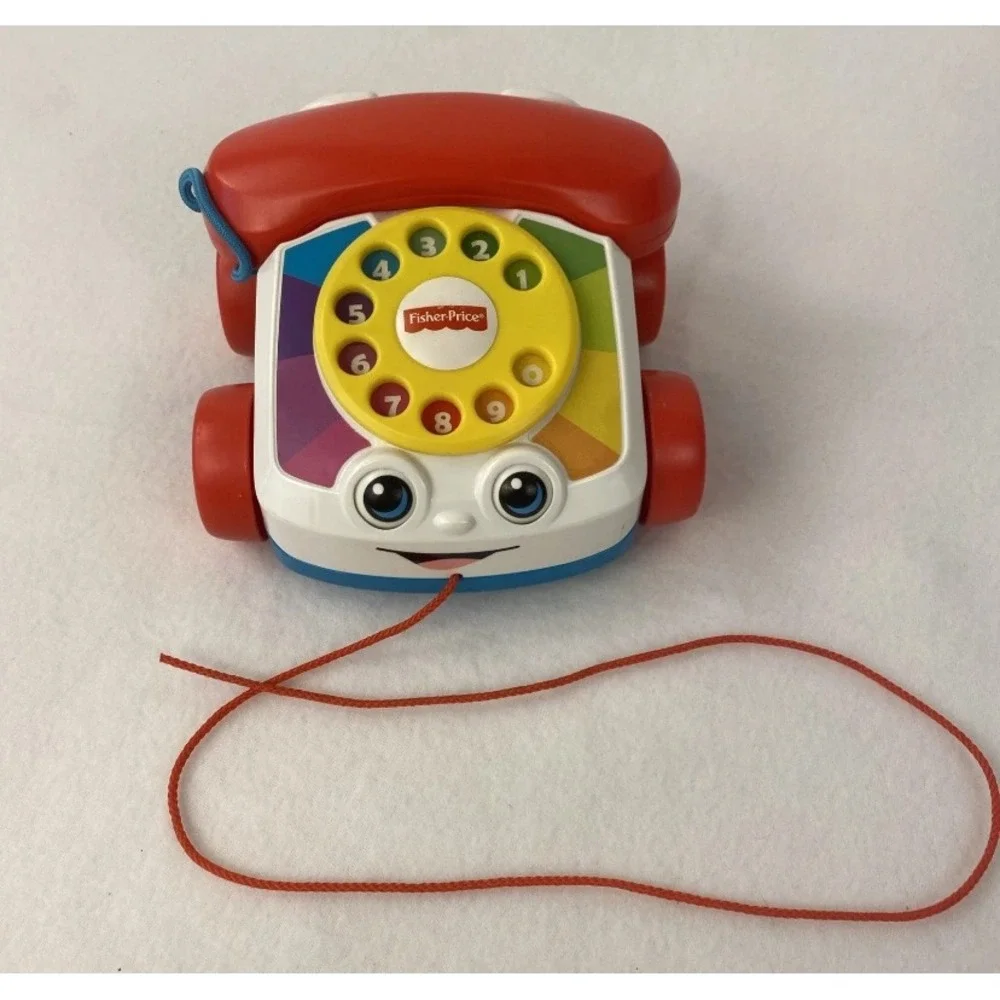 Fisher-Price Chatter Telephone Kids Multicolor Pull Toy Rotary Dial Classic