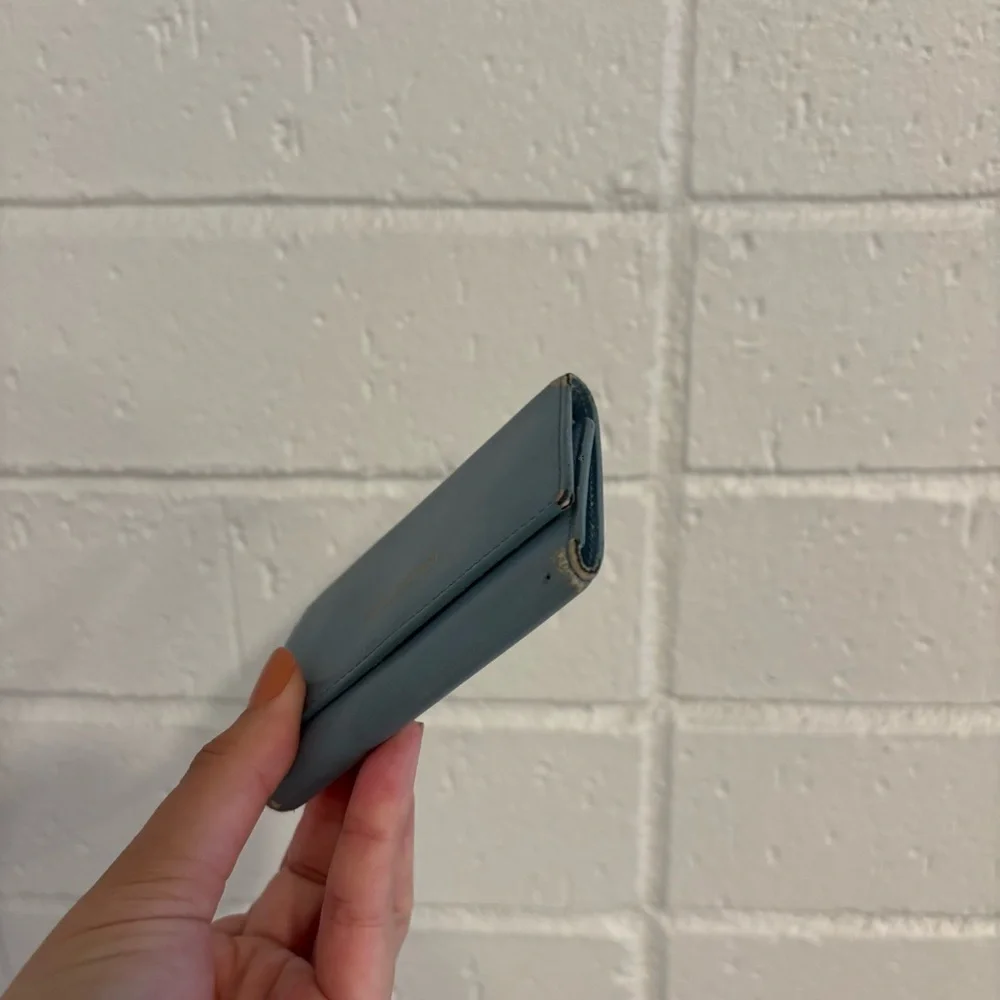 Saint Laurent vintage keyholder wallet in blue