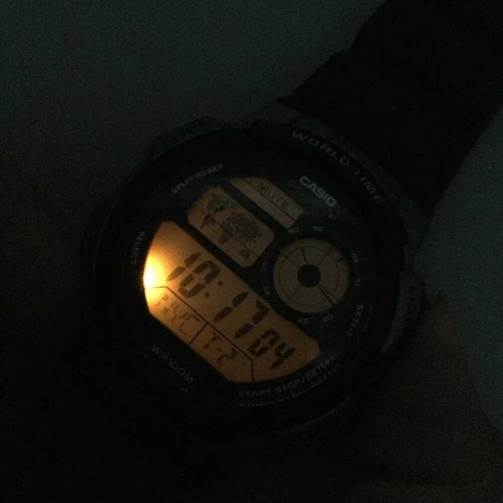 Casio 3198 AE1000W Mens Watch 44mm Black Gray WORLD TIME 5 Alarms Timer
