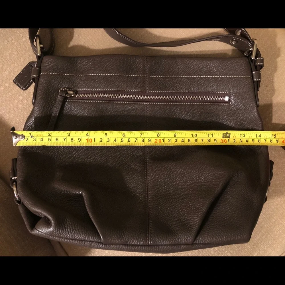 Coach Women's Dark Brown Leather Shoulder Bag