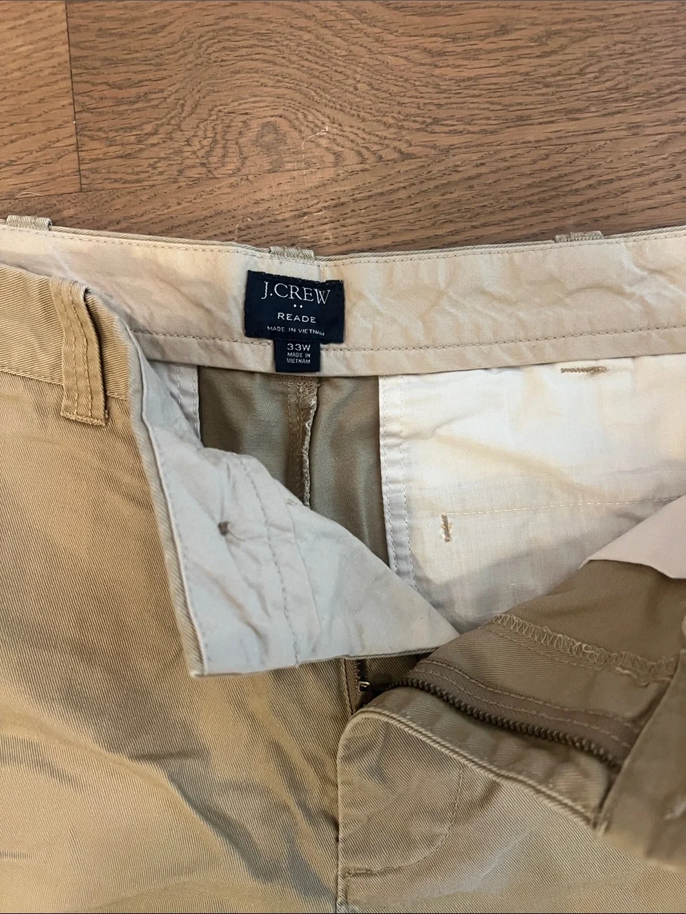J. Crew Tan Flat Front Chino Shorts