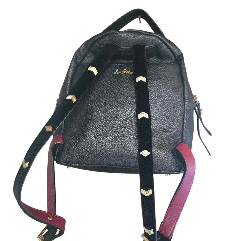 SAM EDELMAN Gold Studded Black Backpack‎