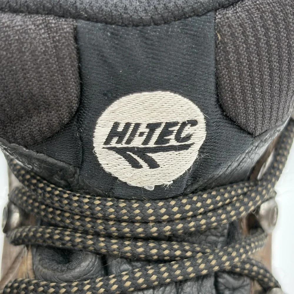 Hi-Tec Womens 9 Boots Altitude Hiking Waterproof Brown Leather Steel Shank