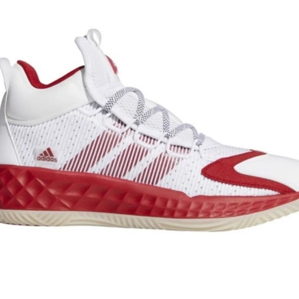 Adidas Pro Boost Mid Mens Basketball Shoes White Red FW9514 Size‎ 14.5