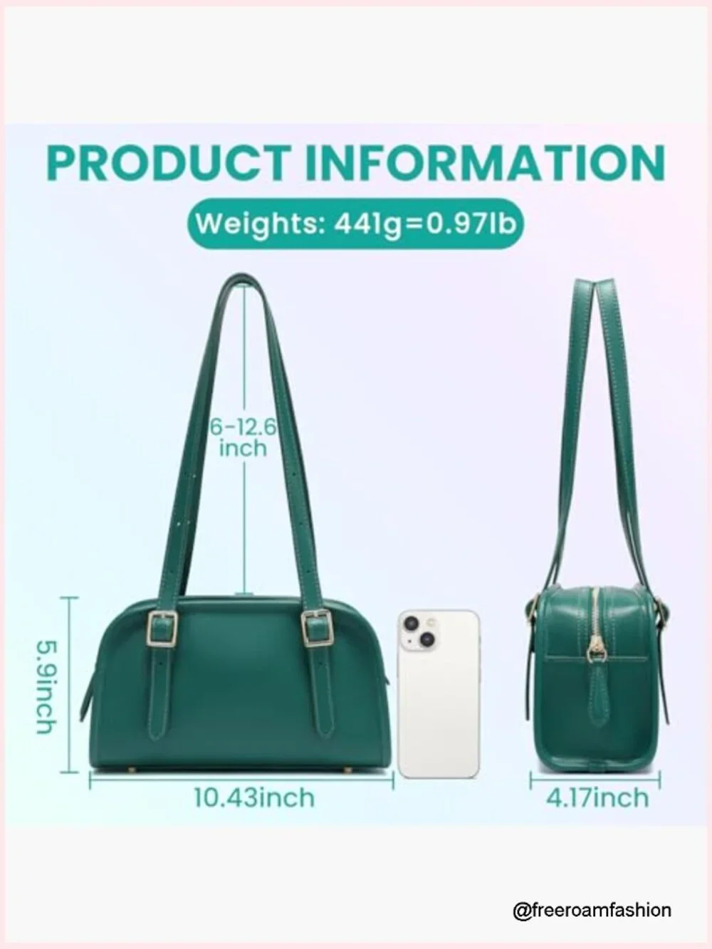 Leather Hobo Shoulder Bag Crossbody Tote Handbag with Adjustable Strap