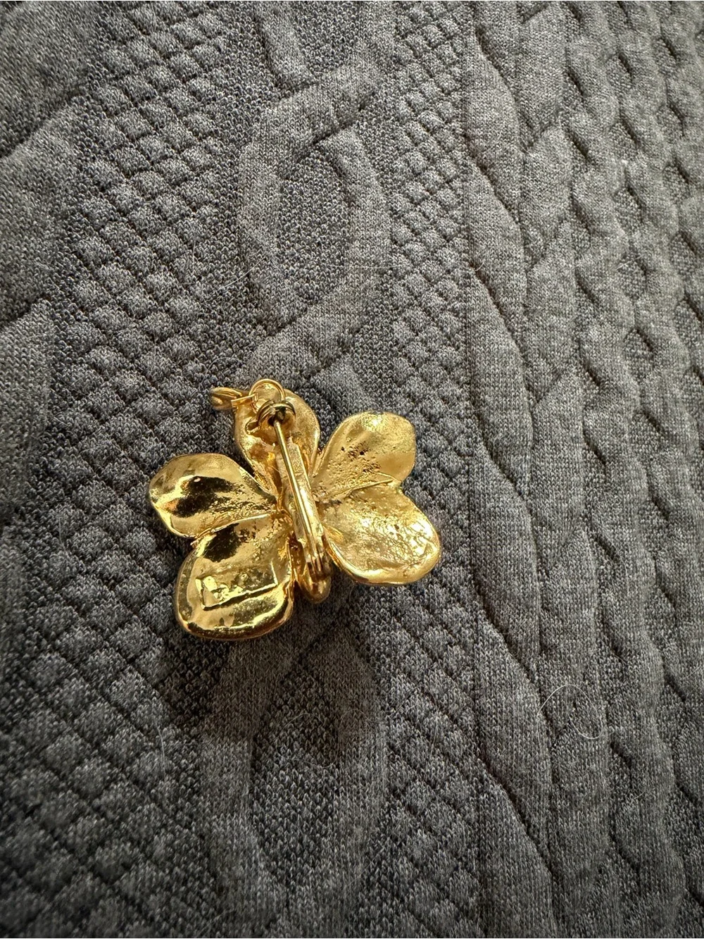 Gold Plated Blue Enamel Flower Brooch - Women's Jewelry