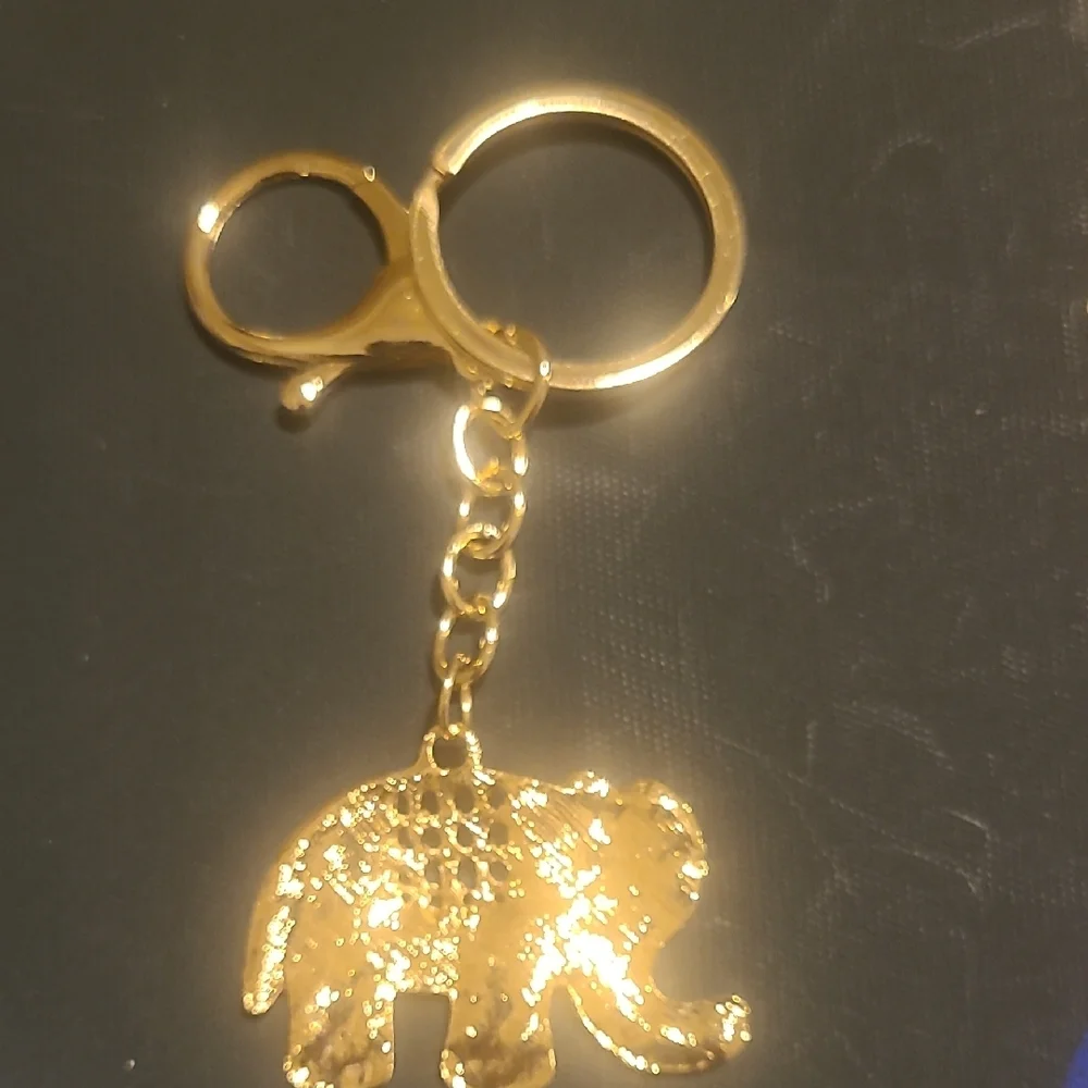 Nicole Sparkling Gold Elephant Keychain/Bag Charm