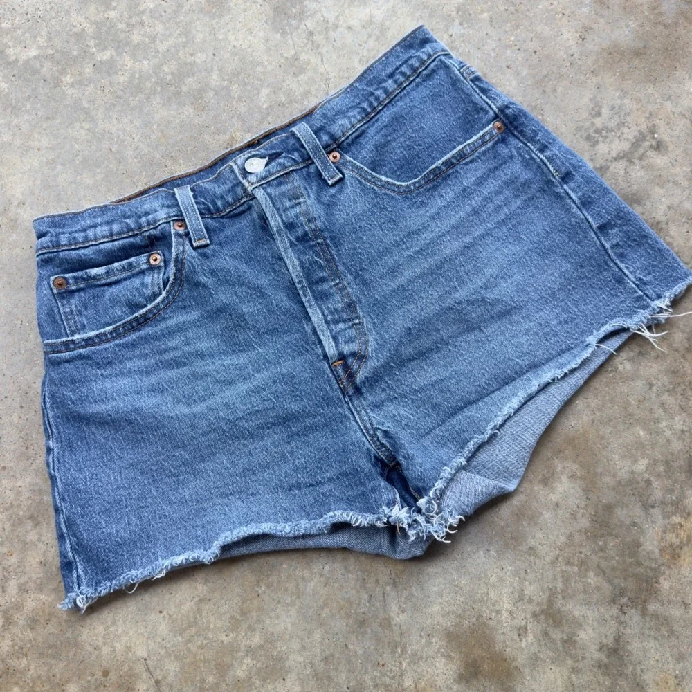 Vintage Levi's 501 Cut Off Denim Jorts Workwear Gorpcore Blue Size 30 (d1a)