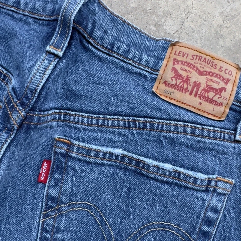 Vintage Levi's 501 Cut Off Denim Jorts Workwear Gorpcore Blue Size 30 (d1a)