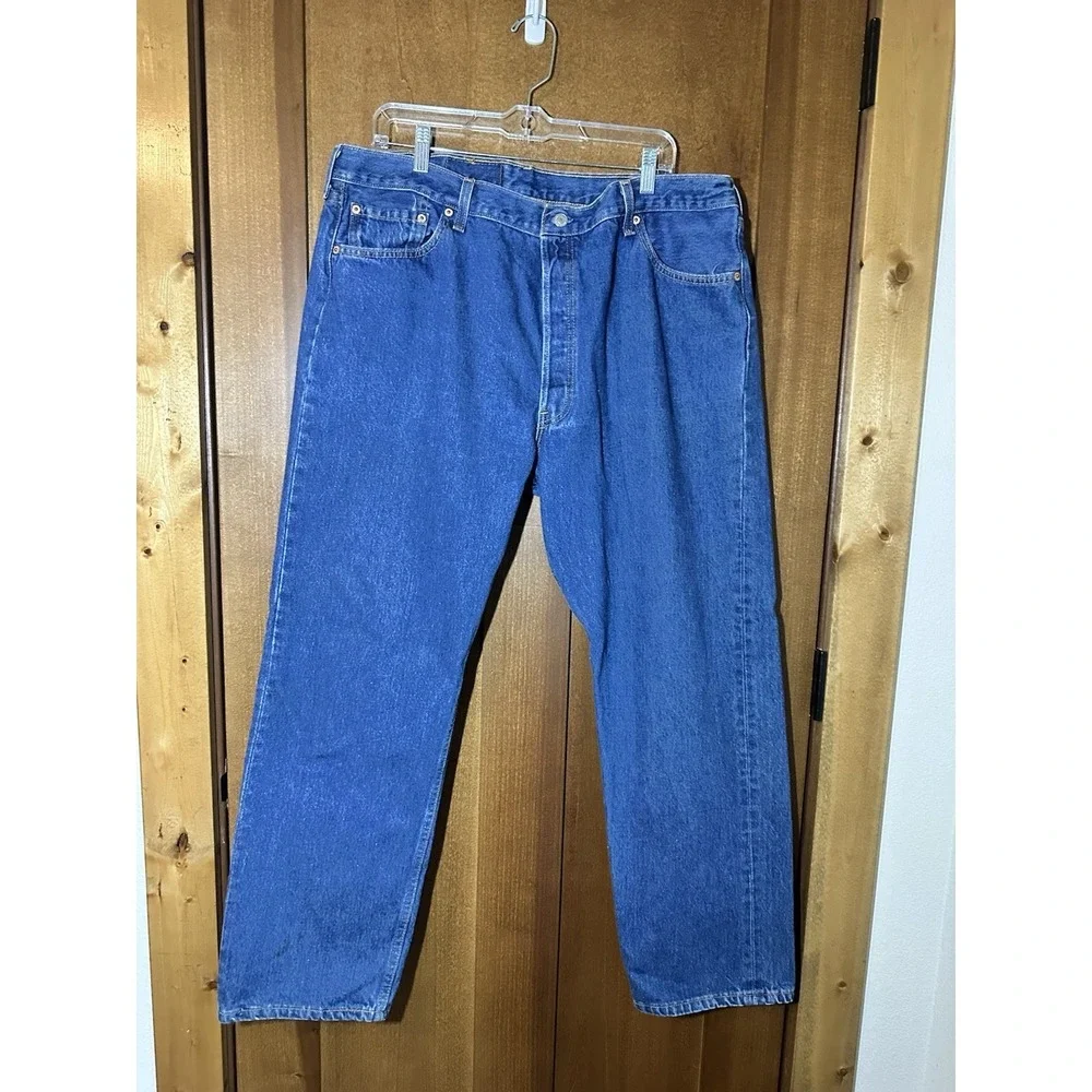 Vintage USA Levi's 501‎ Jeans Men's 42x30 Blue Denim Straight Leg Button Fly