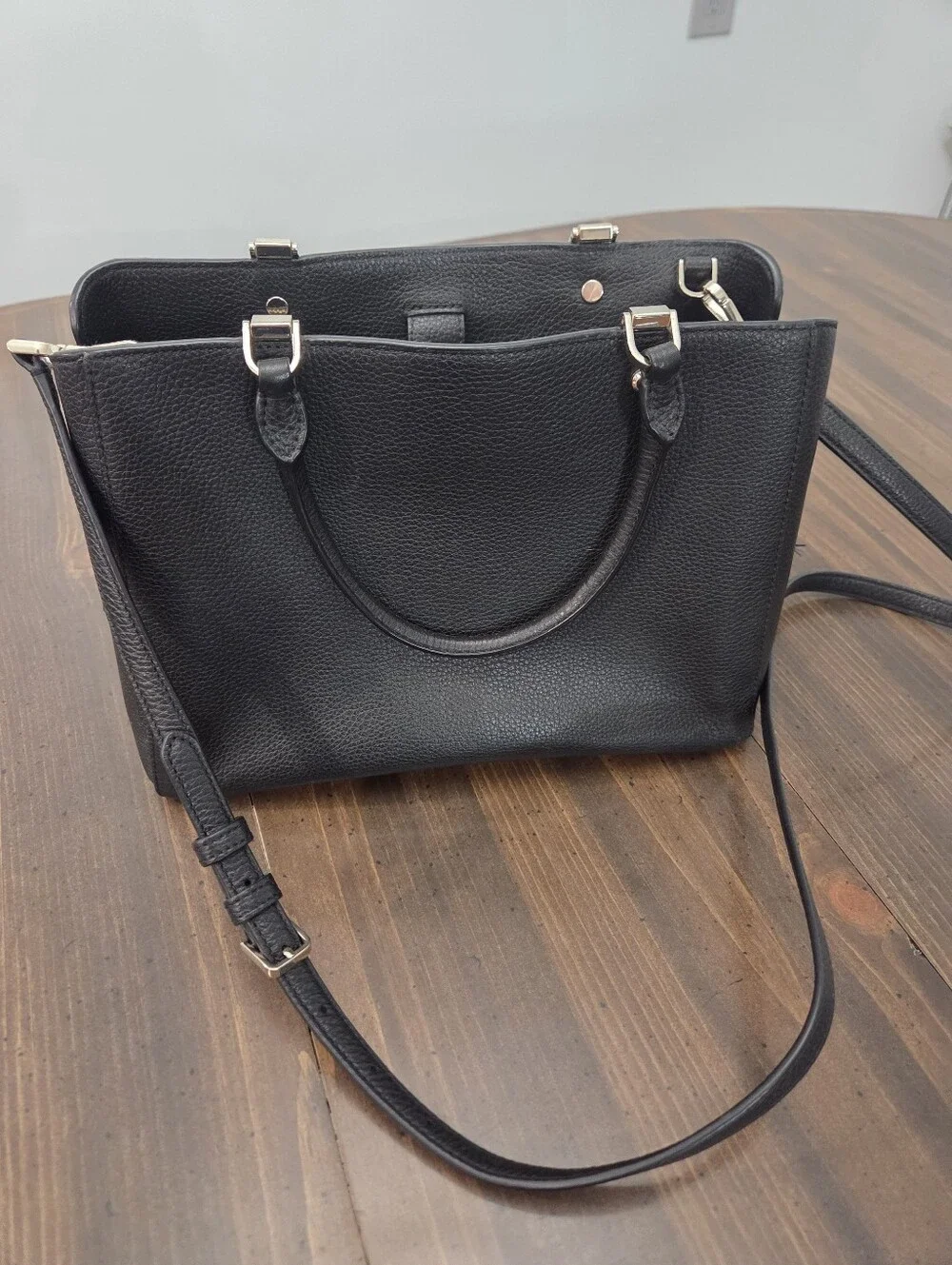 kate spade black leather