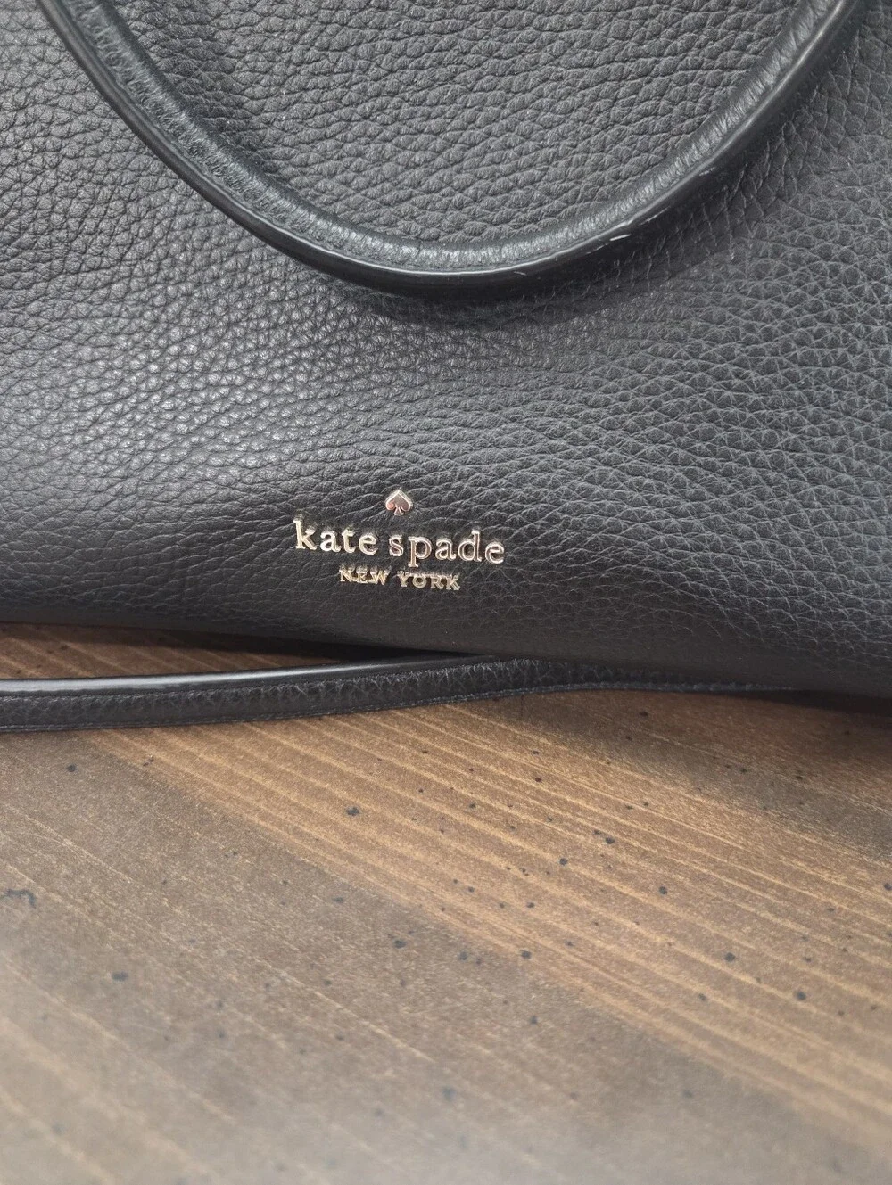 kate spade black leather