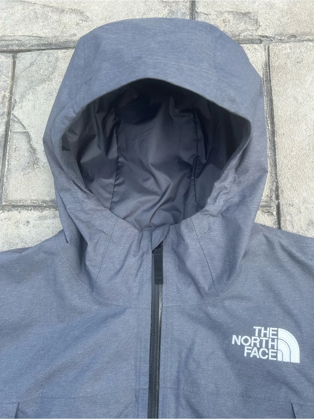 The North Face Gotel Grey Hooded Rain Jacket Mens XL
