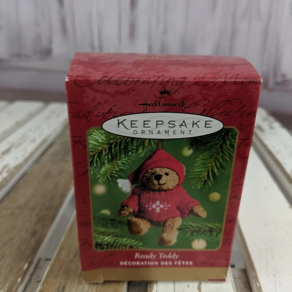 Hallmark keepsake ornament xmas‎ tree ready teddy c