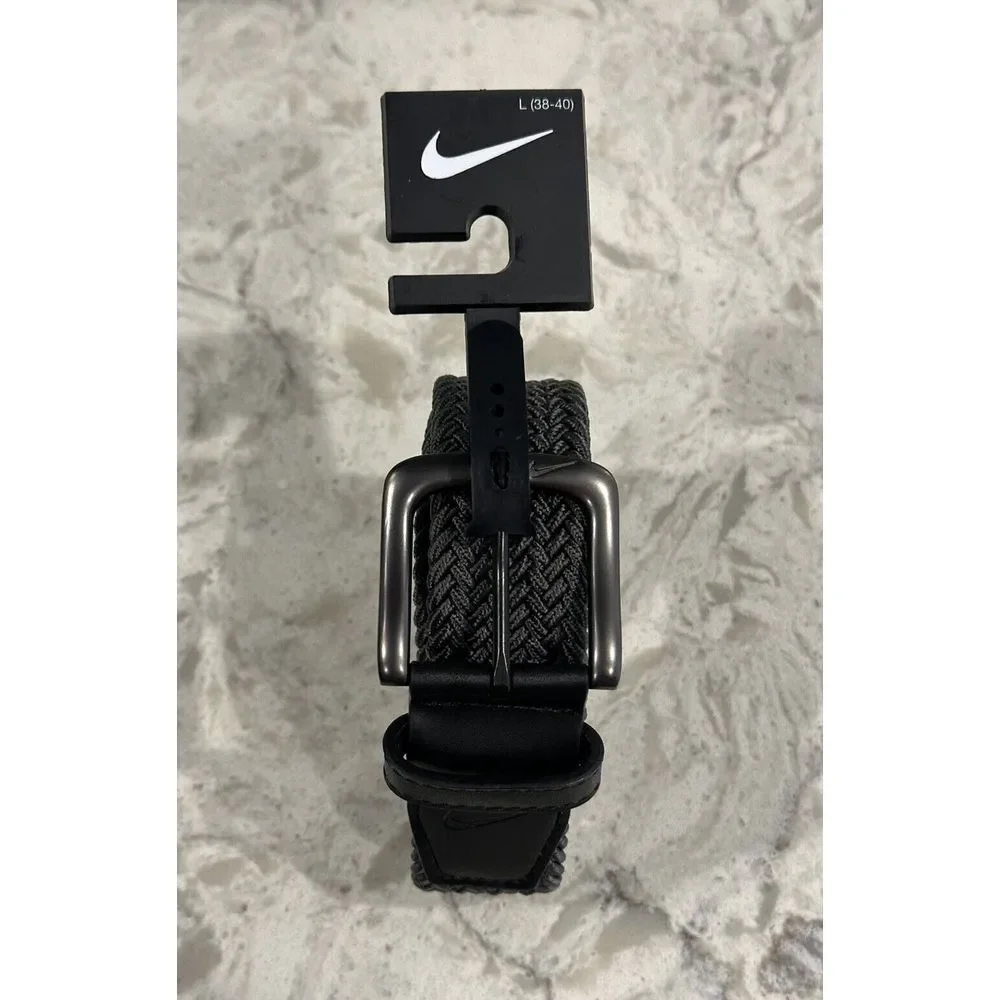 Nike Men's Woven Stretch Golf‎ Belt, Dark Smoke Gray Size 38-40