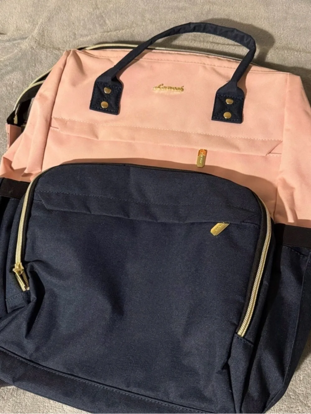Lovevook Women's Pink and Black Backpack