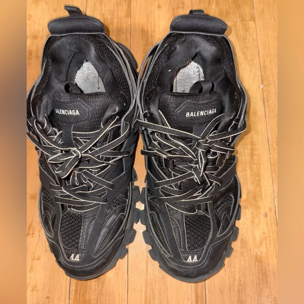 Balenciaga Black Triple S-Style Chunky Sneakers