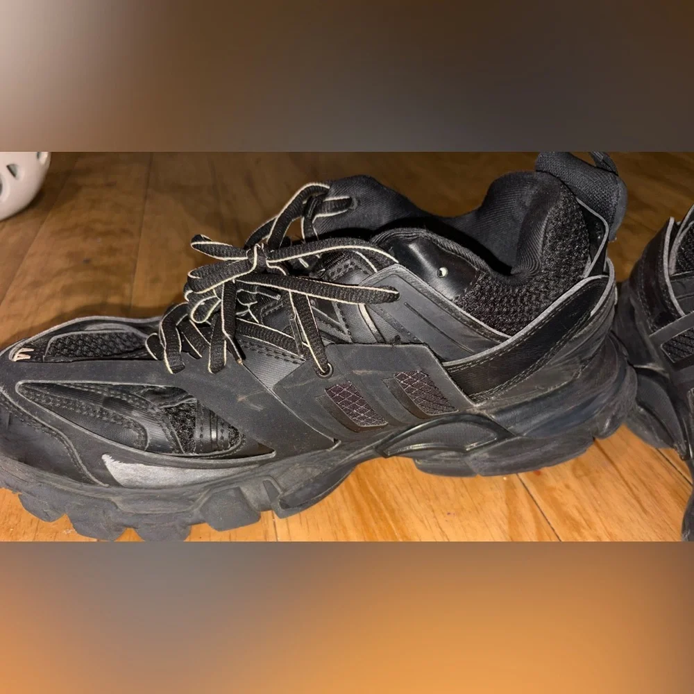 Balenciaga Black Triple S-Style Chunky Sneakers