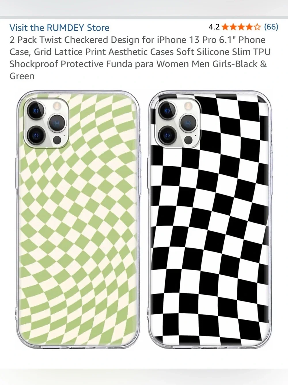iPhone 13 Pro Case | 2-pack twist checkered design