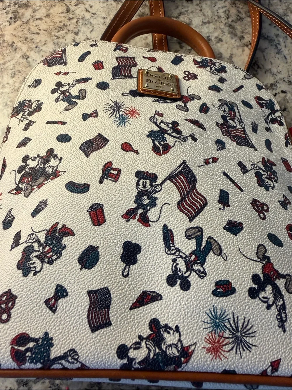 Dooney & Bourke Americana 🇺🇸 Mini Backpack Disney Mickey Patriotic Print New