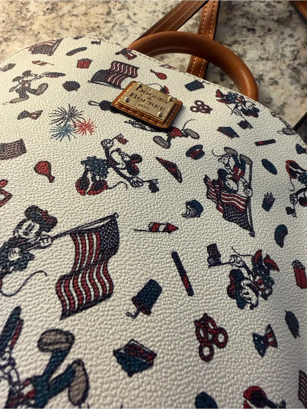 Dooney & Bourke Americana 🇺🇸 Mini Backpack Disney Mickey Patriotic Print New