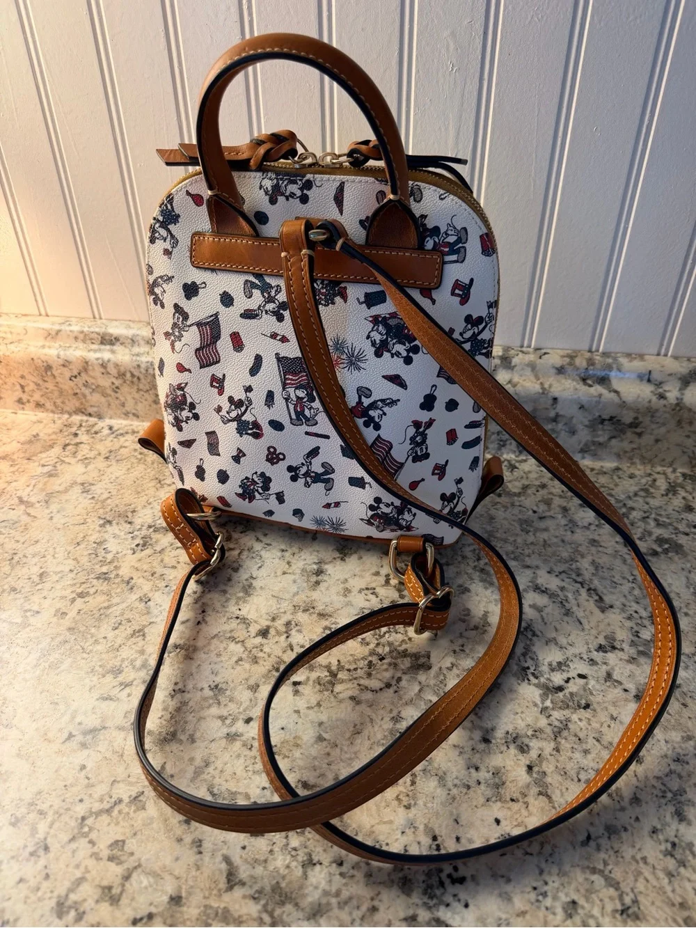 Dooney & Bourke Americana 🇺🇸 Mini Backpack Disney Mickey Patriotic Print New