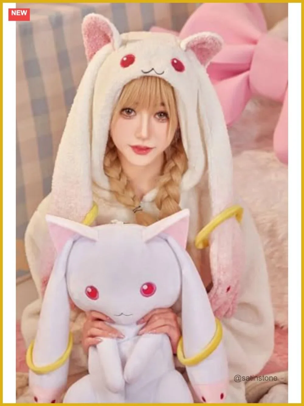 Officially Licensed Kyubey Anime Backpack, Spacious Polyester Backpack