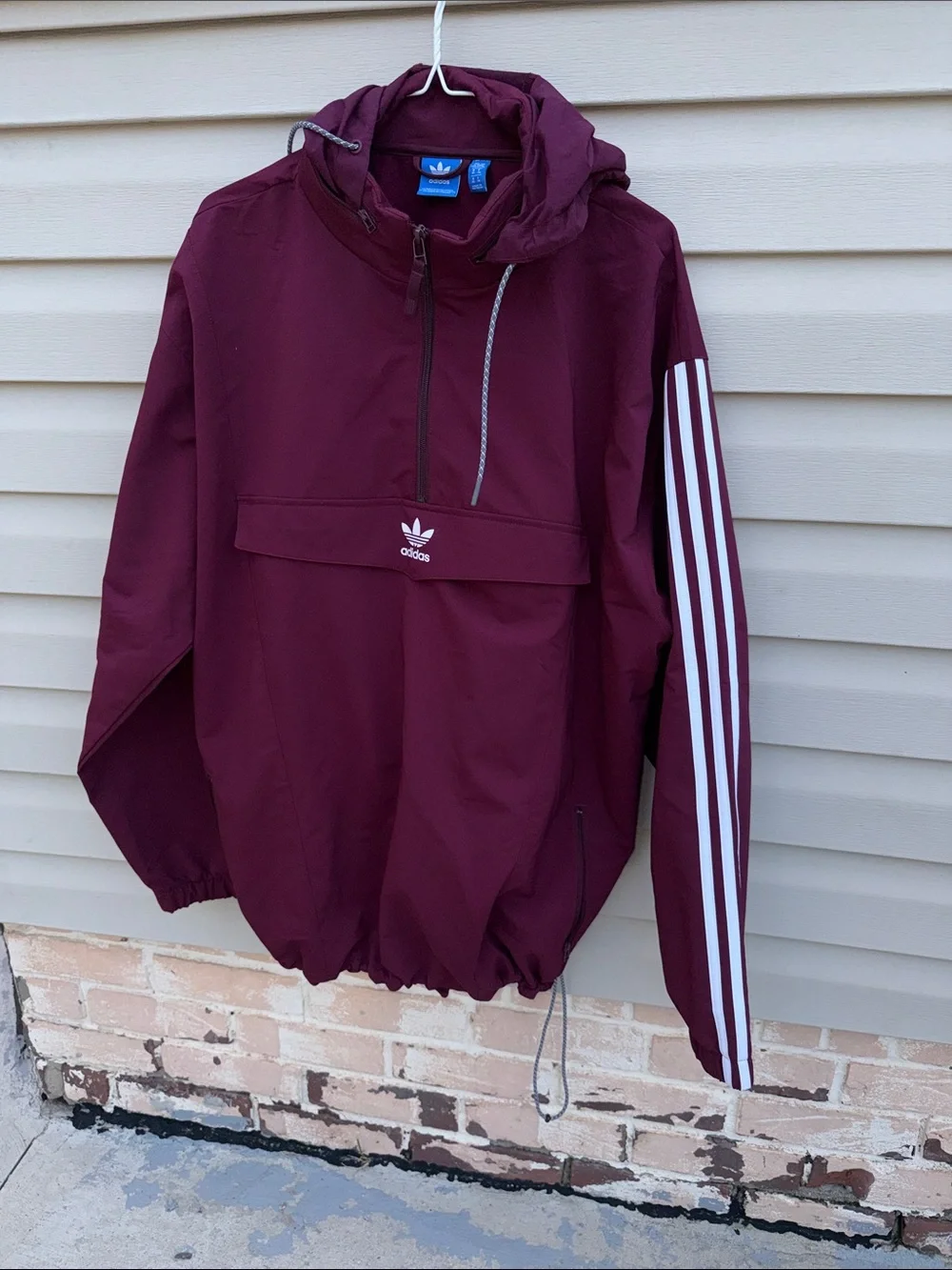 adidas hooded windbreaker