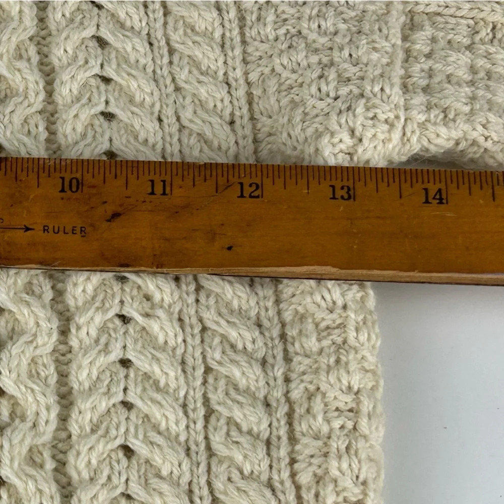 CREAM IVORY COLOR CARRAIG DONN ARAN NEW WOOL TODDLER SMALL SWEATER