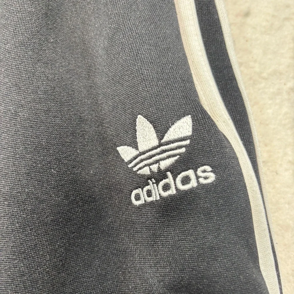 Adidas Originals Mens Black White Three Stripe Trefoil Track Pants Medium #883