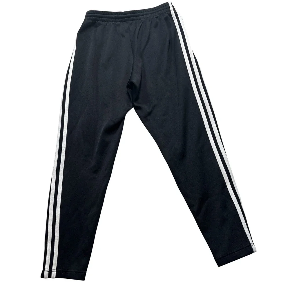 Adidas Originals Mens Black White Three Stripe Trefoil Track Pants Medium #883