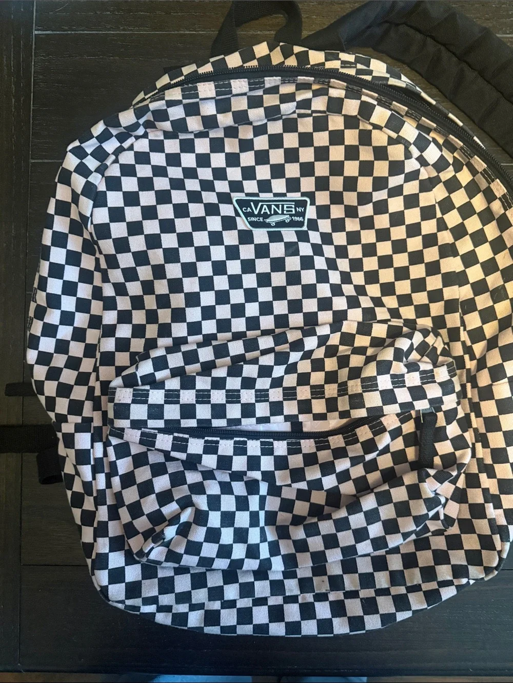 Vans pink & black Checkerboard Backpack